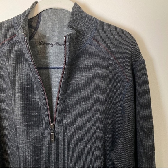 Tommy Bahama | Reversible Pullover | Flipsider | Half Zip | Gray | Large - Picture 13 of 15